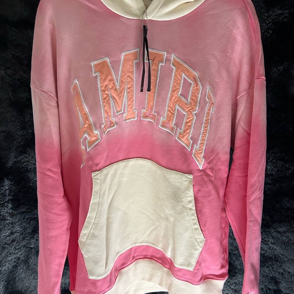 AMIRI Pink and Cream Gradient Women's Sweater